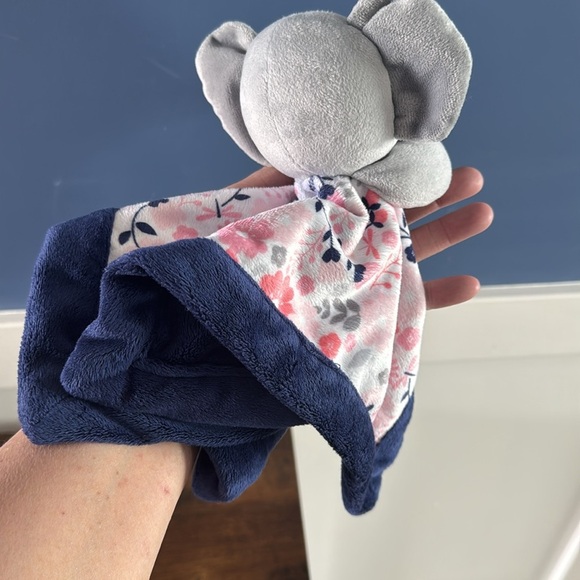 Lullaby Lane Elephant Plush Lovey Rattle Security
Blanket Gray Pink Blue 11 Inch - Picture 3 of 7
